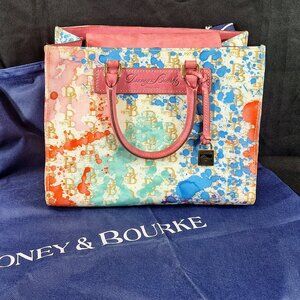 Rare Dooney and Bourke Janine Paint Color Splatter Splash Hand Bag